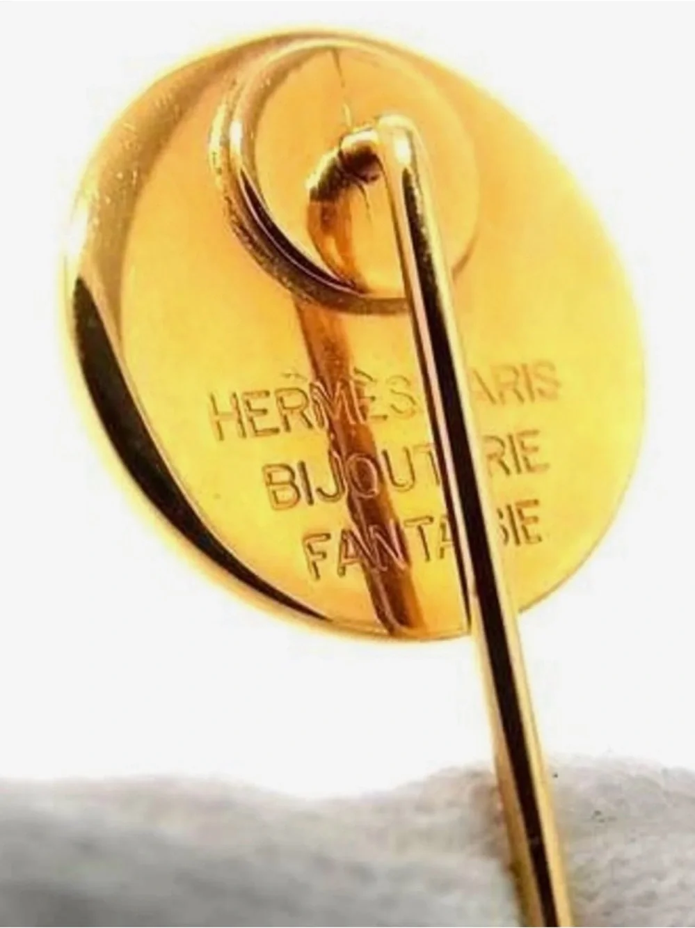 Hermes Gold Brooch